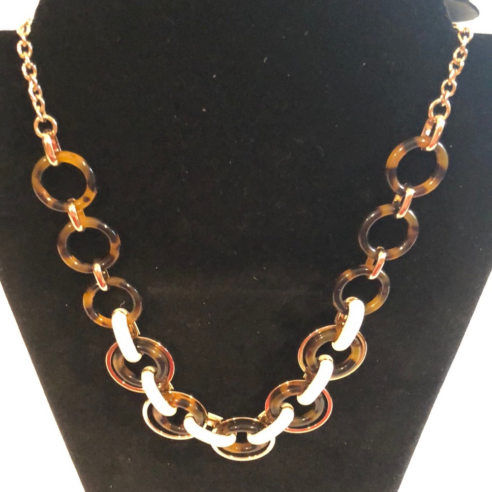 🎉HP🎉 Talbots tortoise/ivory long links necklace - Picture 3 of 8